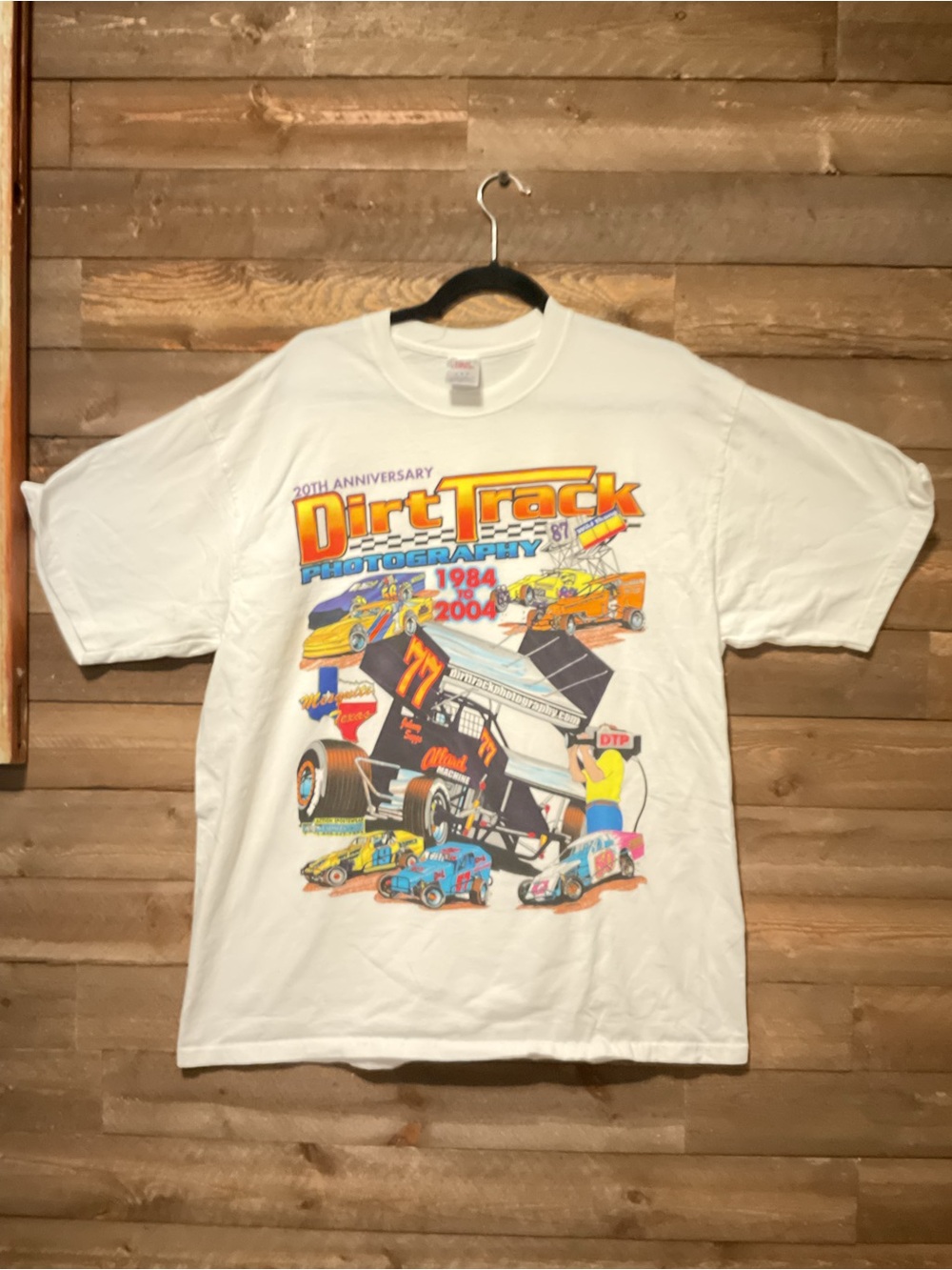 Vintage 2004 Dirt Track Photography T Shirt 20th Anniversary Sprint Car Men's XL